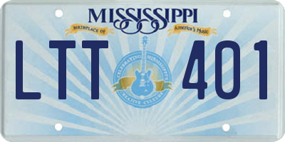 MS license plate LTT401