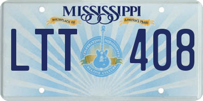 MS license plate LTT408
