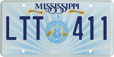 MS license plate LTT411