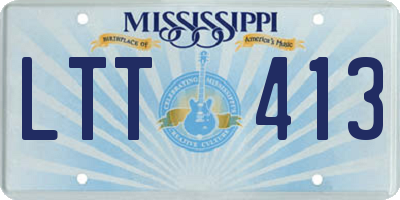MS license plate LTT413