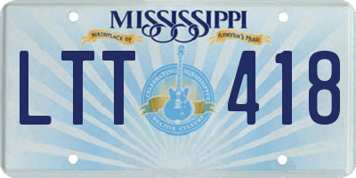 MS license plate LTT418
