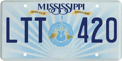 MS license plate LTT420