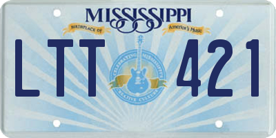 MS license plate LTT421