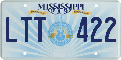 MS license plate LTT422