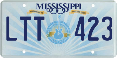 MS license plate LTT423