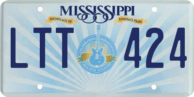 MS license plate LTT424