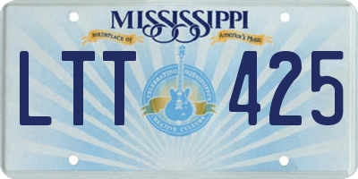 MS license plate LTT425