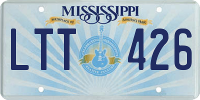 MS license plate LTT426