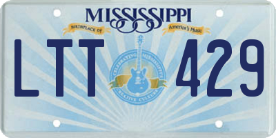 MS license plate LTT429
