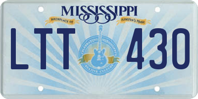 MS license plate LTT430