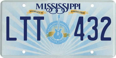 MS license plate LTT432