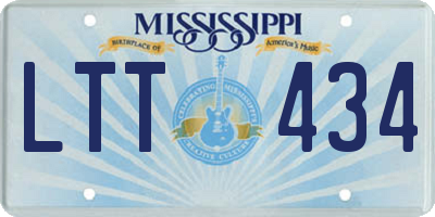 MS license plate LTT434