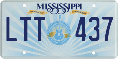 MS license plate LTT437