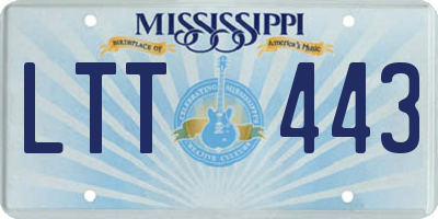 MS license plate LTT443