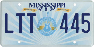 MS license plate LTT445