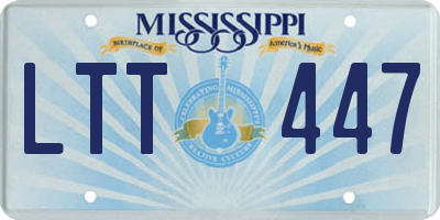 MS license plate LTT447