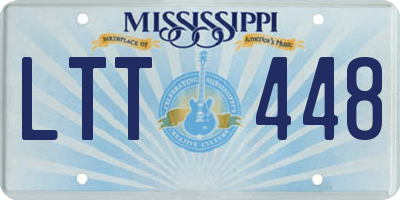 MS license plate LTT448
