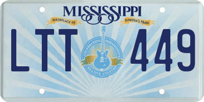 MS license plate LTT449