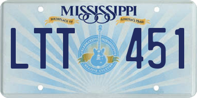 MS license plate LTT451