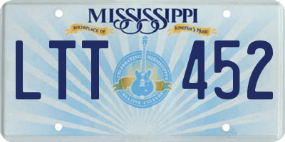 MS license plate LTT452