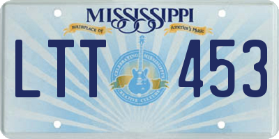 MS license plate LTT453