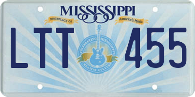 MS license plate LTT455