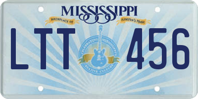 MS license plate LTT456