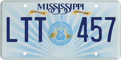 MS license plate LTT457