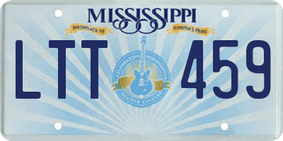 MS license plate LTT459