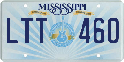 MS license plate LTT460