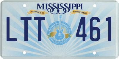 MS license plate LTT461