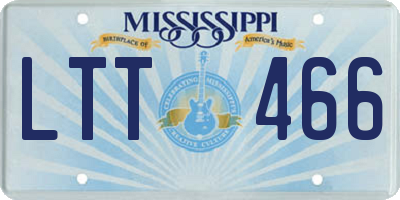 MS license plate LTT466