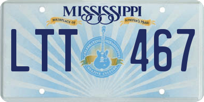 MS license plate LTT467
