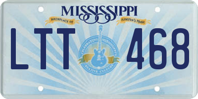 MS license plate LTT468