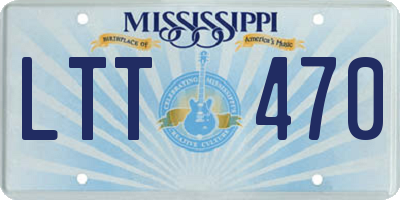 MS license plate LTT470