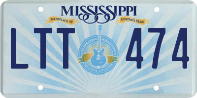 MS license plate LTT474