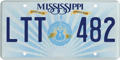 MS license plate LTT482