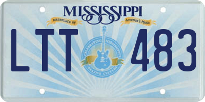 MS license plate LTT483