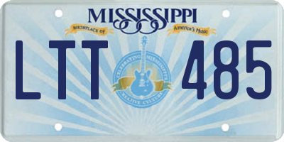 MS license plate LTT485