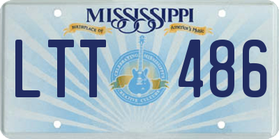 MS license plate LTT486