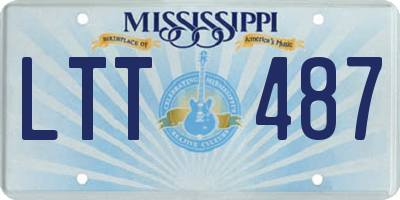 MS license plate LTT487