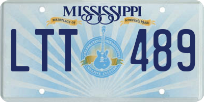 MS license plate LTT489