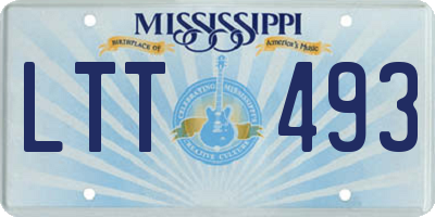 MS license plate LTT493