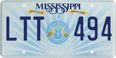 MS license plate LTT494