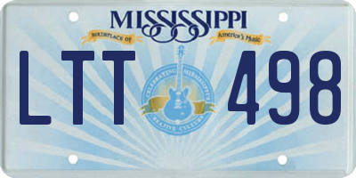MS license plate LTT498