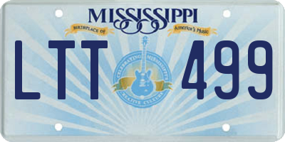 MS license plate LTT499