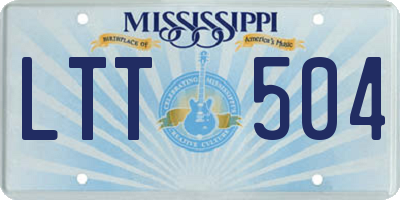 MS license plate LTT504