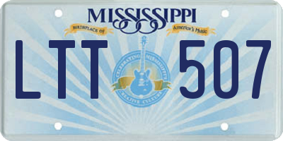 MS license plate LTT507