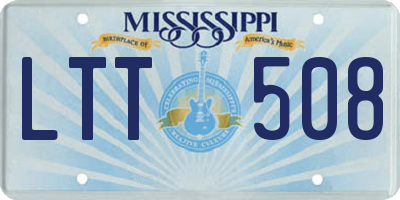 MS license plate LTT508