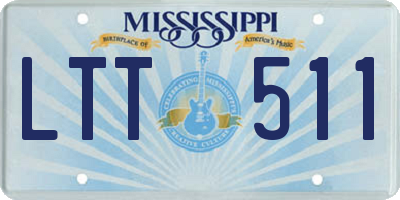 MS license plate LTT511